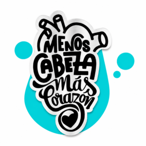Sticker "Menos Cabeza, Más Corazón" – Edición Positivo